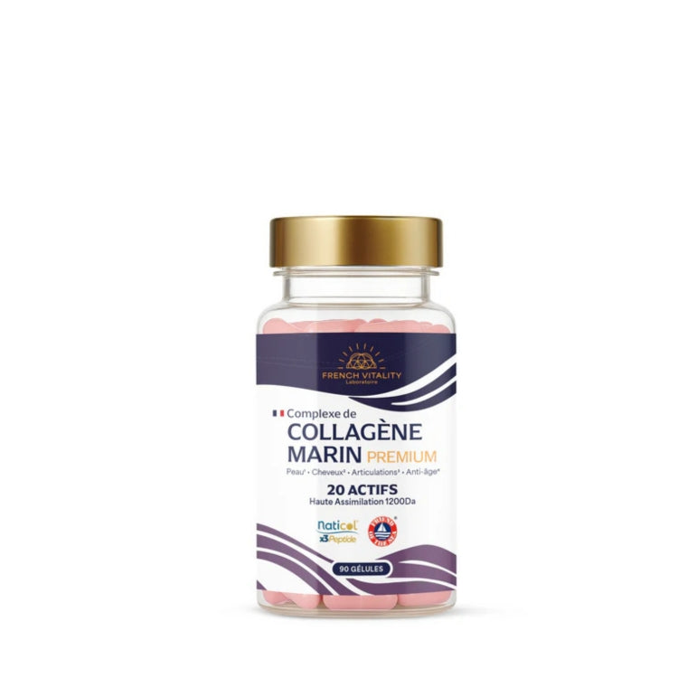 Collagène marin premium – 20 actifs – Anti-âge, peau, cheveux, articulations