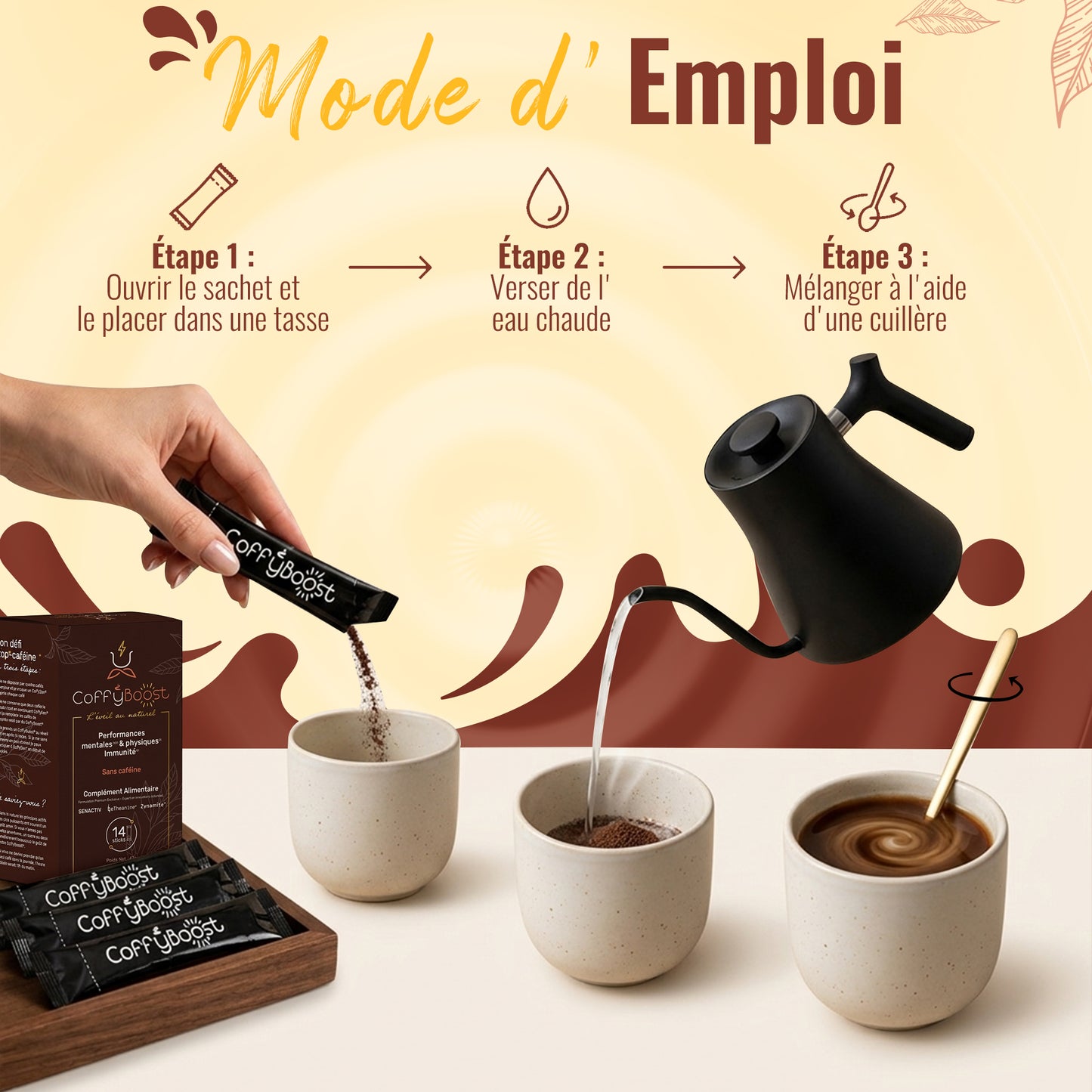 COFFYBOOST® — L’alternative au café nouvelle génération, seule ou avec votre café.