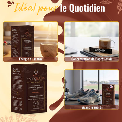 COFFYBOOST® — L’alternative au café nouvelle génération, seule ou avec votre café.