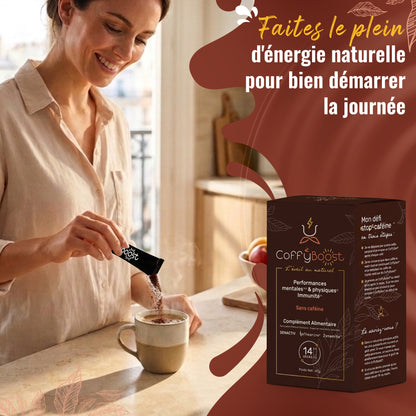 COFFYBOOST® — L’alternative au café nouvelle génération, seule ou avec votre café.